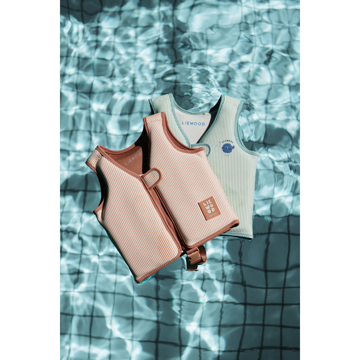 Dove Seersucker Swim Vest