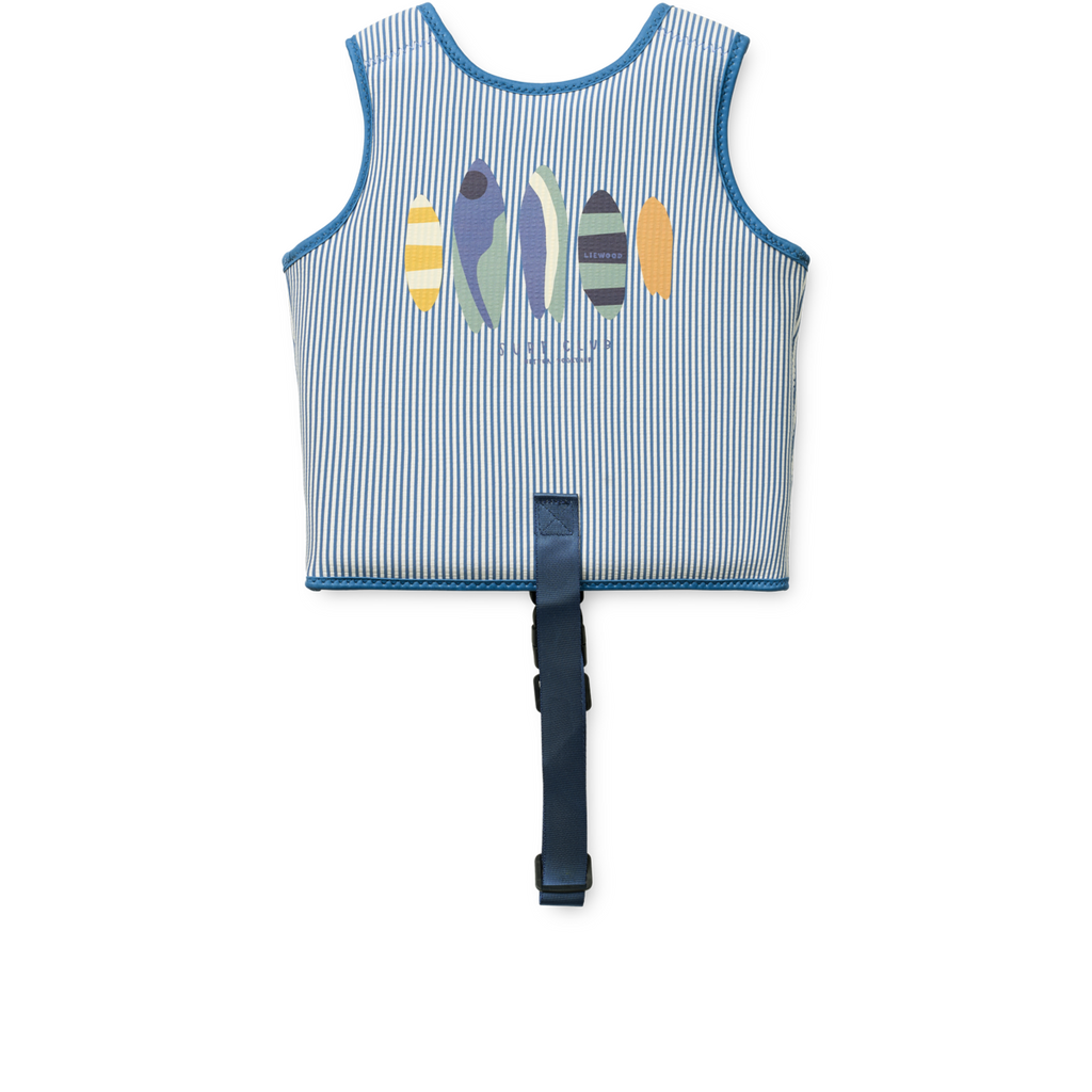 Dove Seersucker Swim Vest