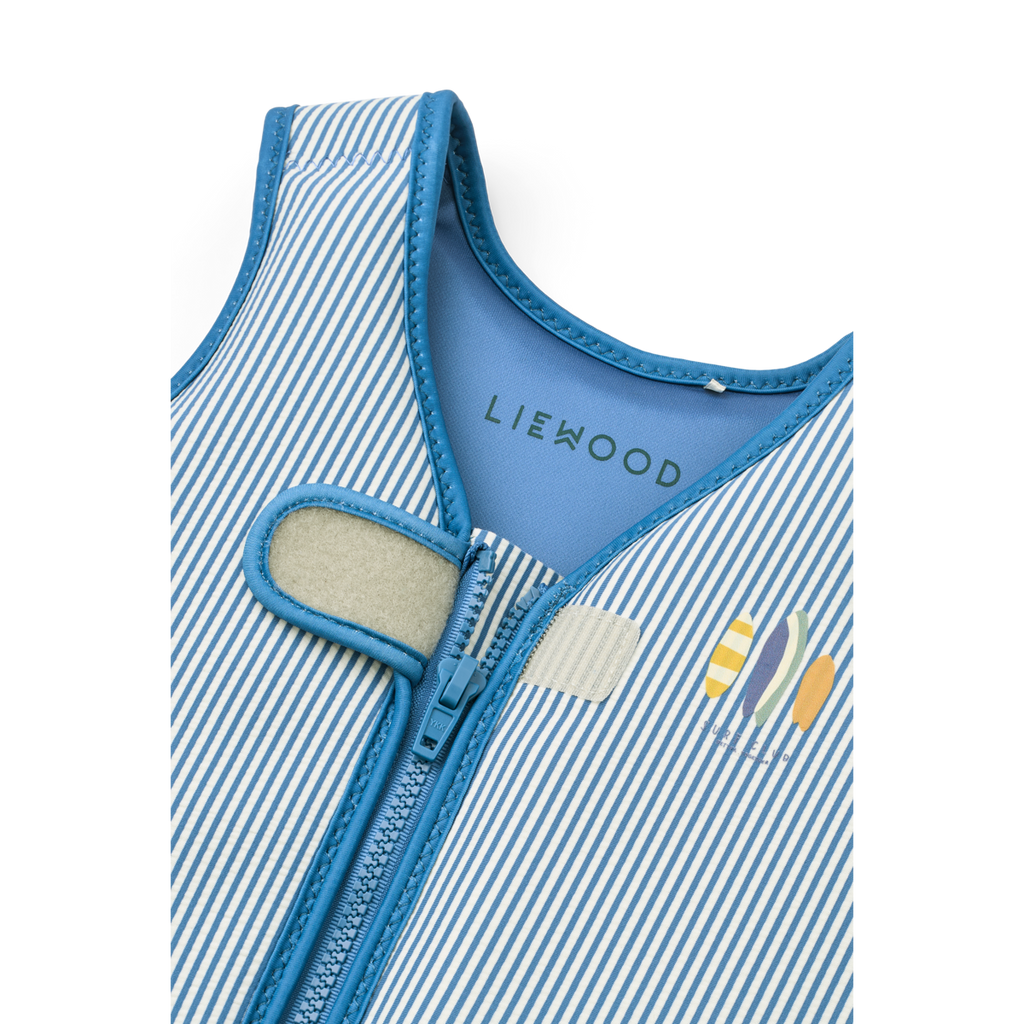 Dove Seersucker Swim Vest