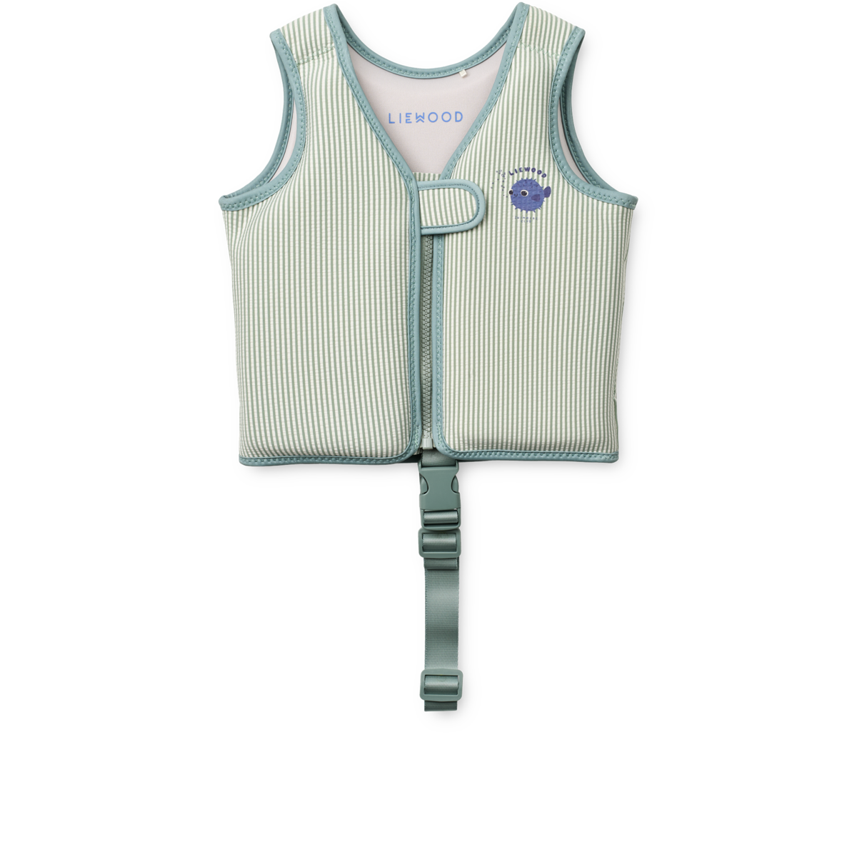 Dove Seersucker Swim Vest