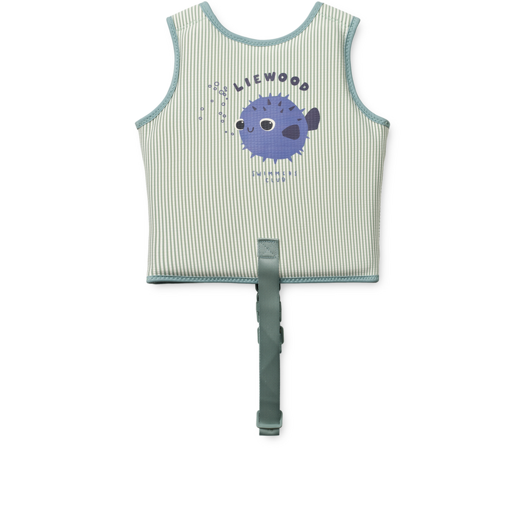 Dove Seersucker Swim Vest
