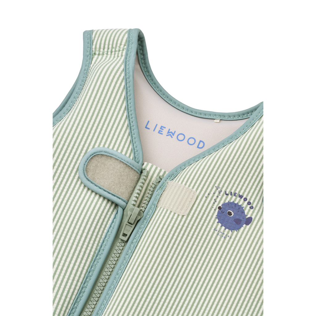 Dove Seersucker Swim Vest