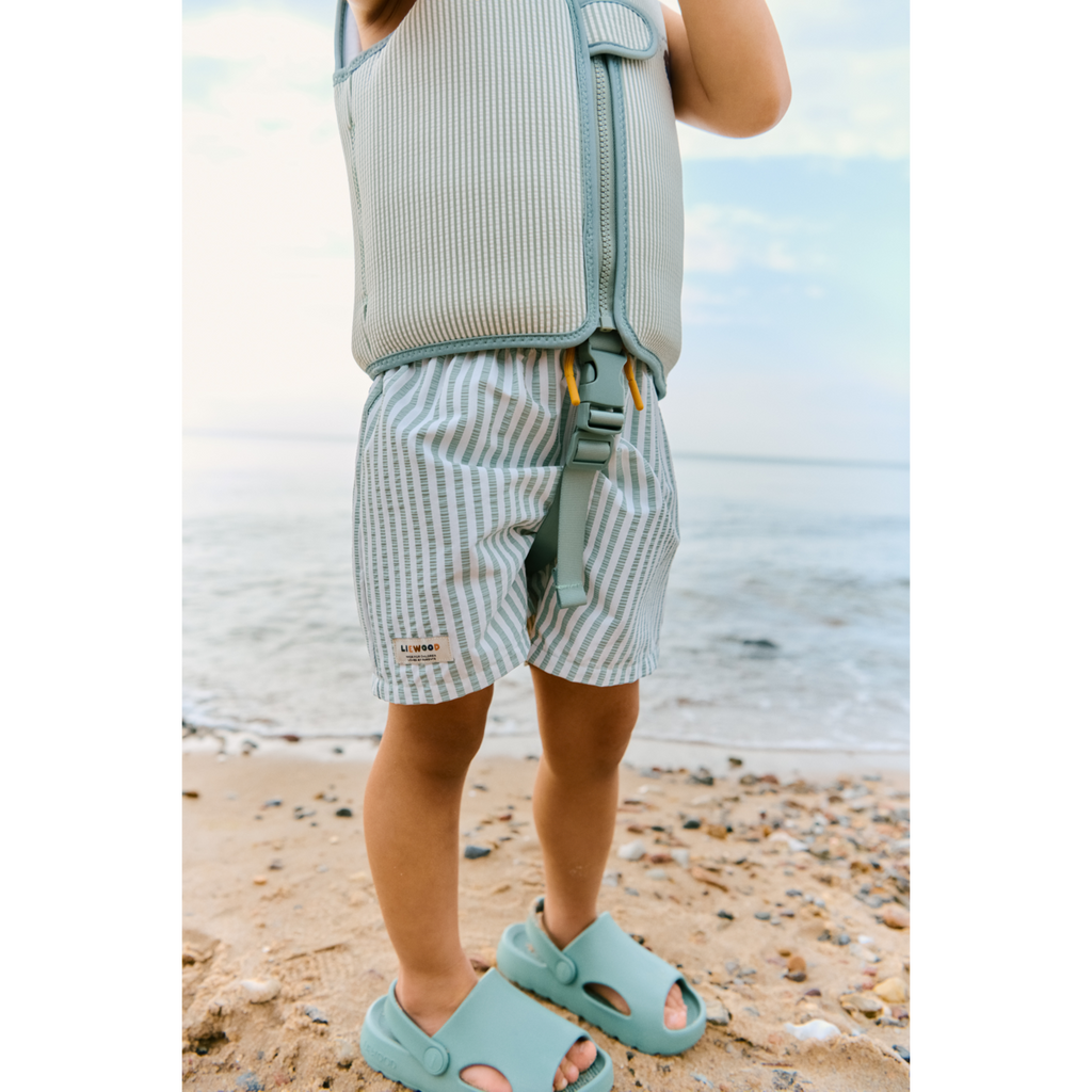 Dove Seersucker Swim Vest