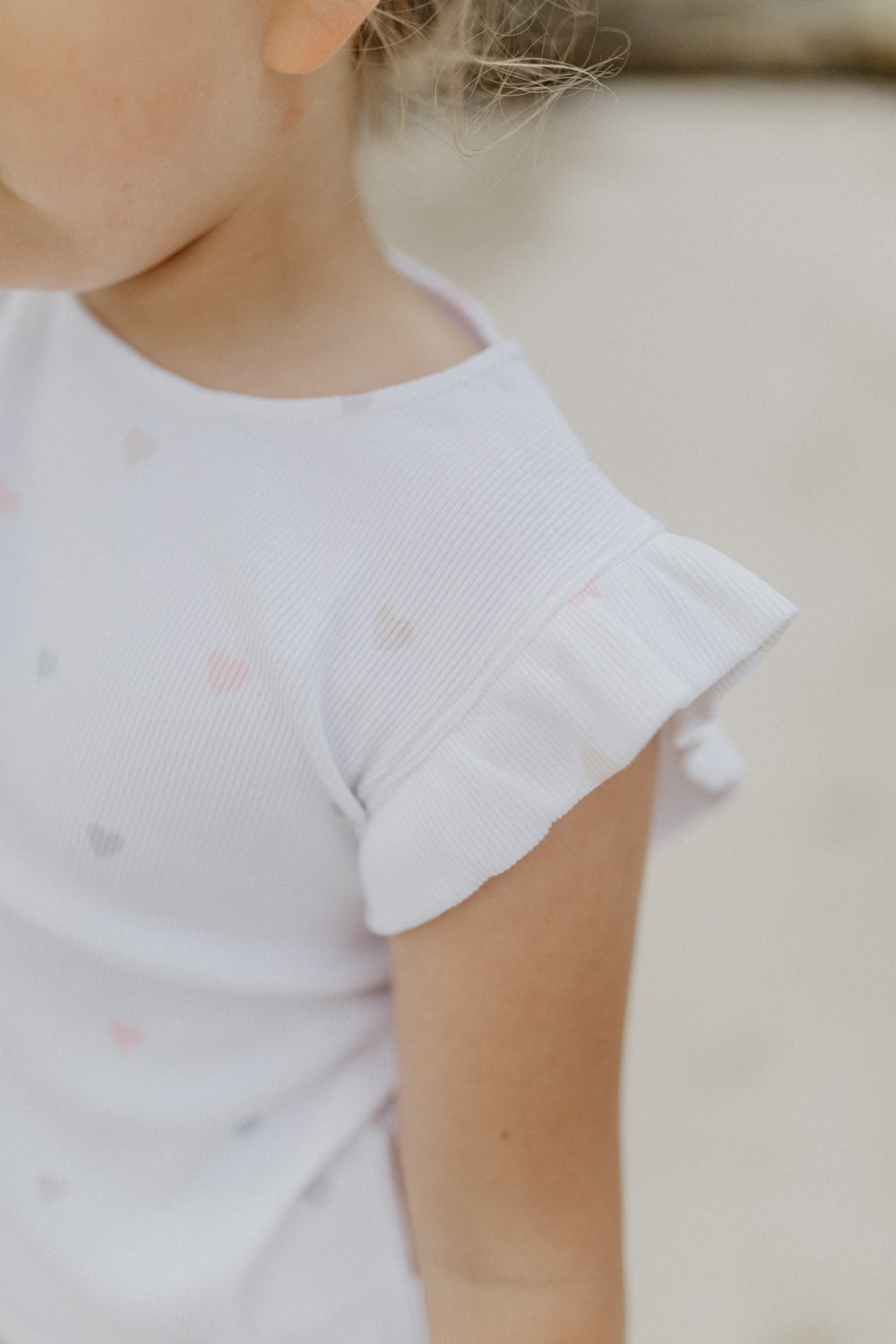 Rib Knit top with frills