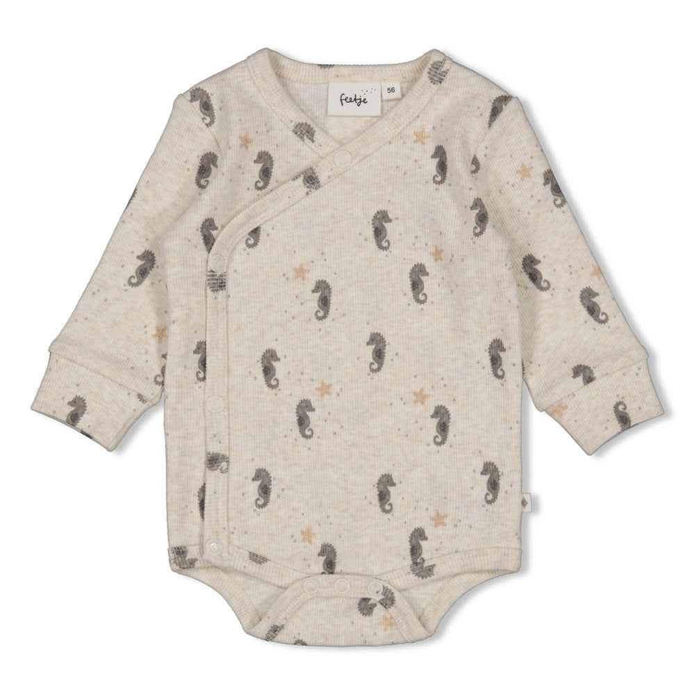 Wikkelromper rib AOP - Sea Sweeties