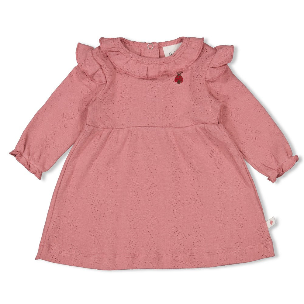 Jurk ajour rib l/m - Ladybug