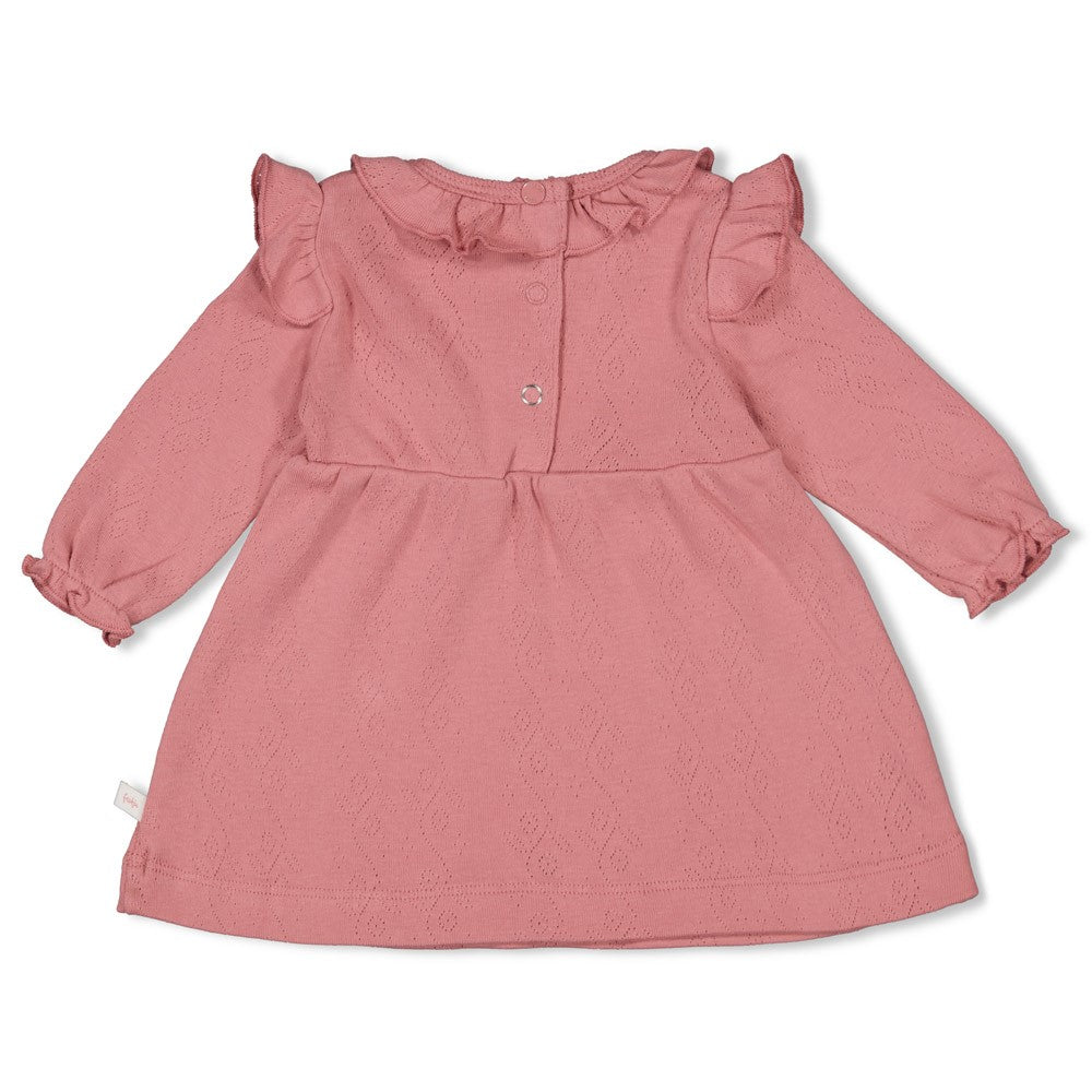 Jurk ajour rib l/m - Ladybug