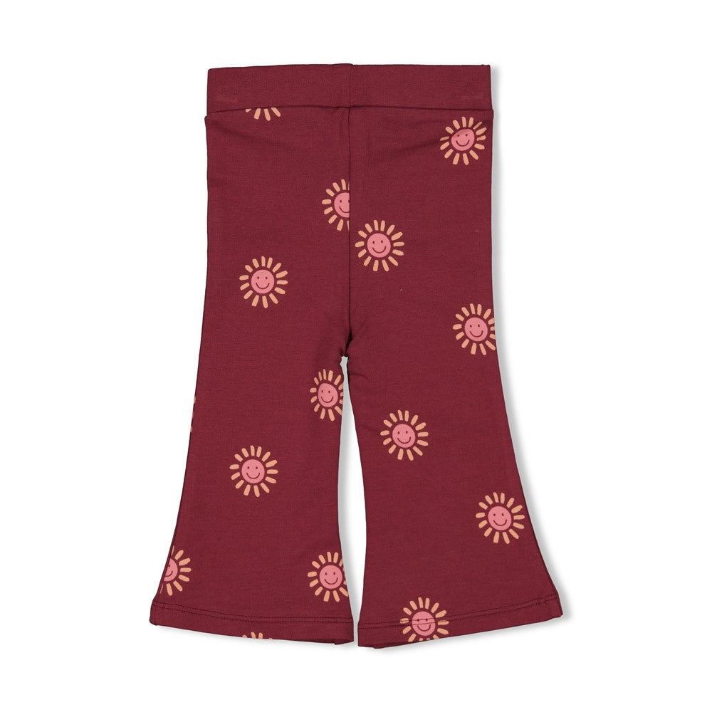 Flare broek AOP - Salsa Sunset