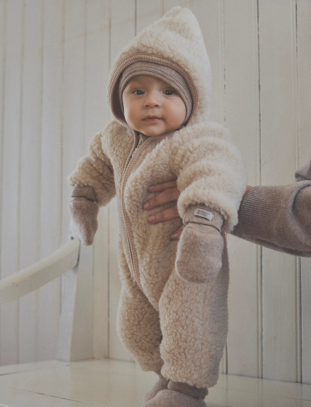 Pram Suit Wool Teddy w. Lin.