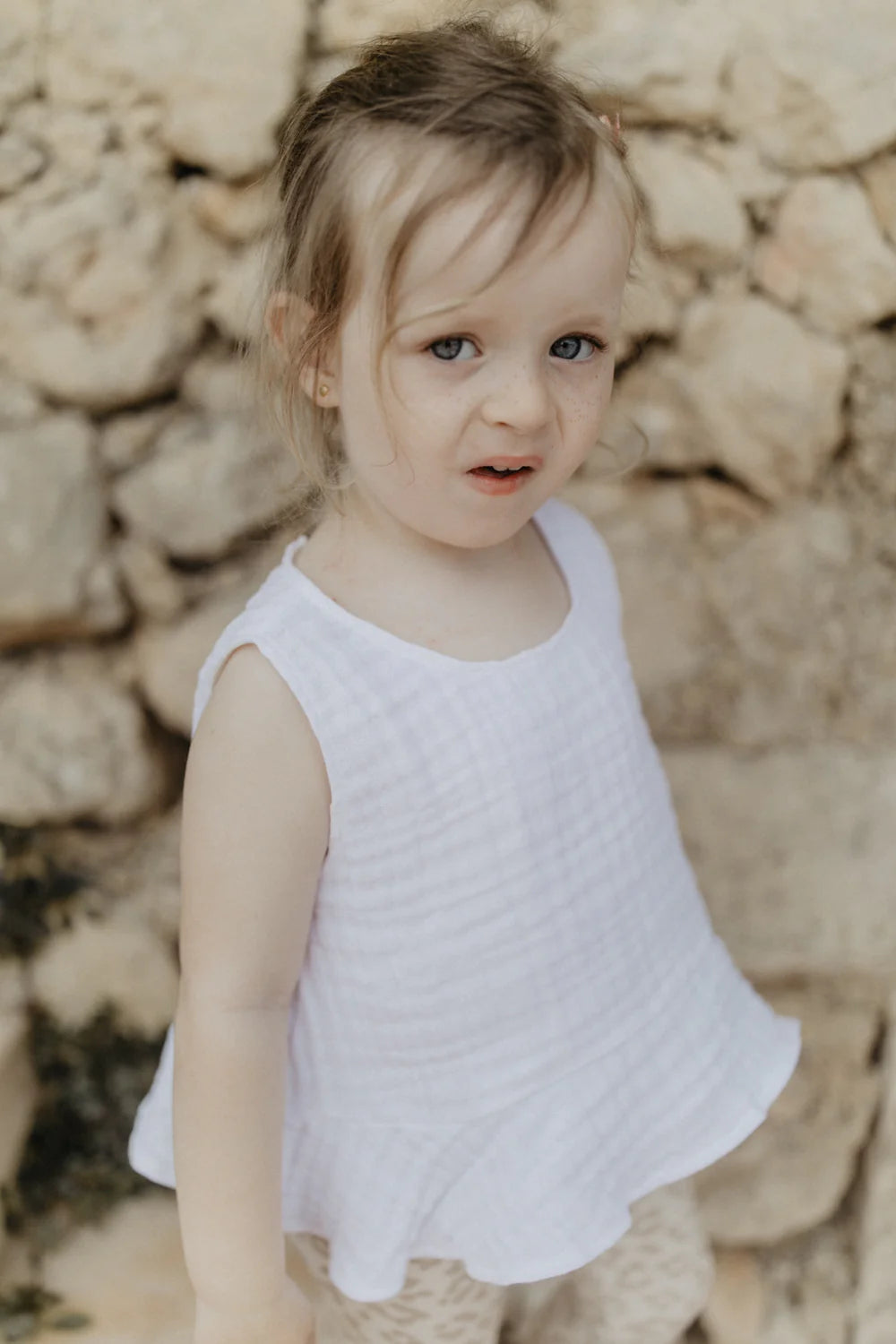 Muslin Top with frill hem